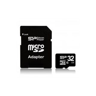 Silicon Power 32GB microSDHC -kortti (Class 10, SD-adapterilla)