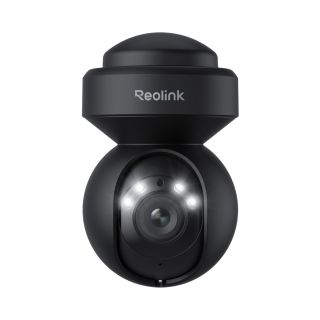 Reolink E1 Outdoor 5MP PTZ Auto Tracking AI WiFi kamera LED-kohdevaloilla (musta)